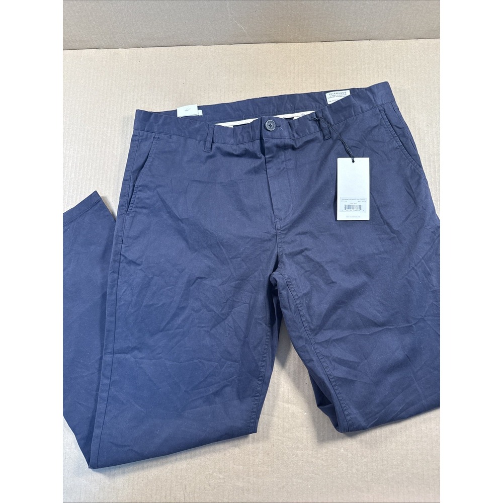 7 Diamonds Mens Straight Fit Chino Navy Pants Sz 38x32 NWT